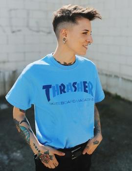Camiseta Thrasher CHECKERS - Carolina Blue