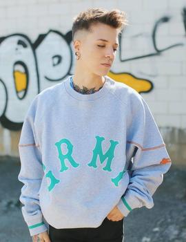 Sudadera Crew Grimey THE LOOT EL BOTIN  - Gris Vigoré