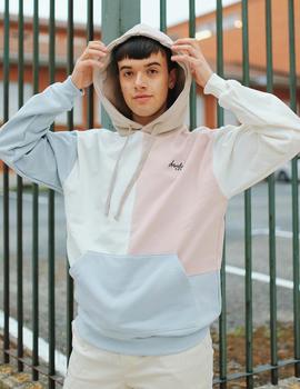 Sudadera Capucha Kaotiko AIDEN - Pink/Ivory/Cement