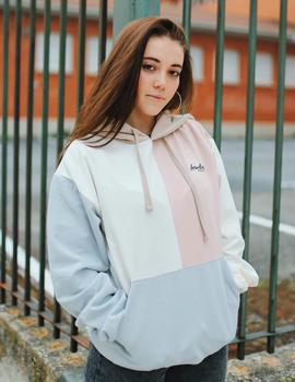 Sudadera Capucha Kaotiko AIDEN - Pink/Ivory/Cement