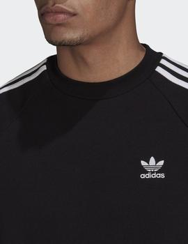 Sudadera 3 STRIPES CREW - Negro