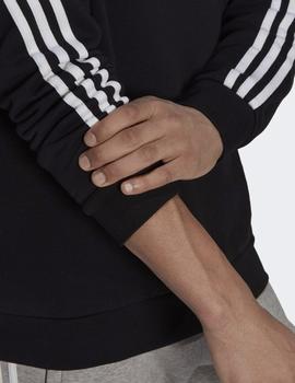 Sudadera 3 STRIPES CREW - Negro