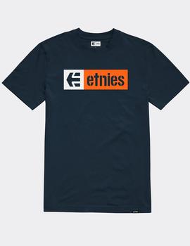 Camiseta ETNIES NEW BOX S/S TEE - Navy/Orange