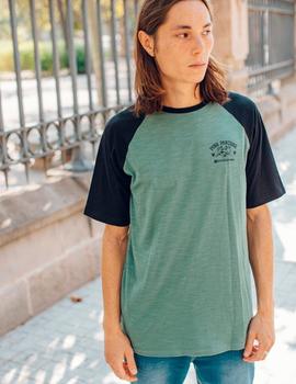 Camiseta Hydroponic PINK LOGO - Hedge Green / Black