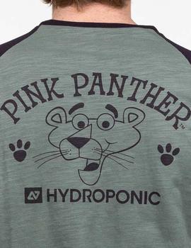 Camiseta Hydroponic PINK LOGO - Hedge Green / Black