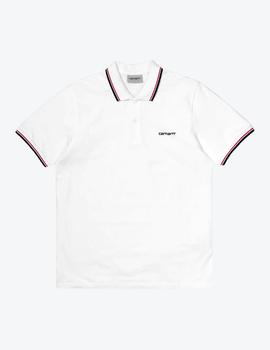 Polo Carhartt Script Embroidery - White