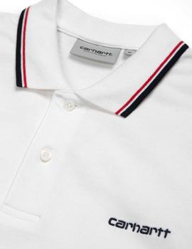 Polo Carhartt Script Embroidery - White