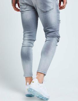 Pantalón SikSilk SKINNY DISTRESSED DENIM - Washed Grey