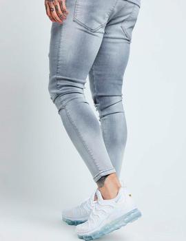 Pantalón SikSilk SKINNY DISTRESSED DENIM - Washed Grey