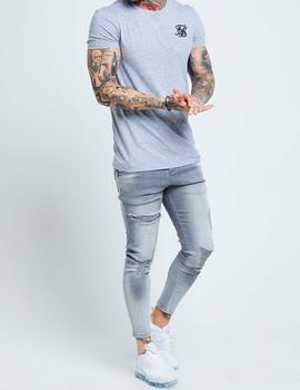 Pantalón SikSilk SKINNY DISTRESSED DENIM - Washed Grey