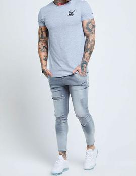 Pantalón SikSilk SKINNY DISTRESSED DENIM - Washed Grey