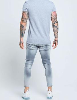 Pantalón SikSilk SKINNY DISTRESSED DENIM - Washed Grey