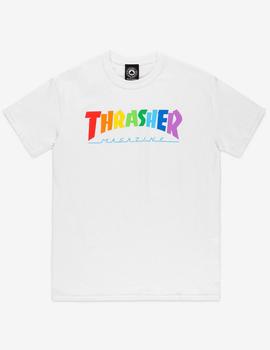 Camiseta Thrasher Rainbow Mag  - Blanco