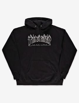 Sudadera capucha Thrasher FLAME LOGO - Negro Negro