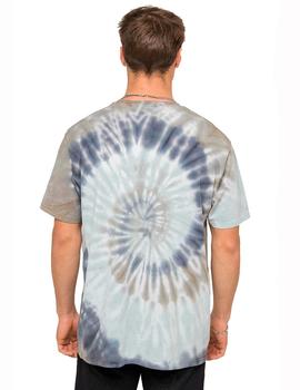 Camiseta Kaotiko TIE DYE ESPIRAL - Azul Blanco Arena