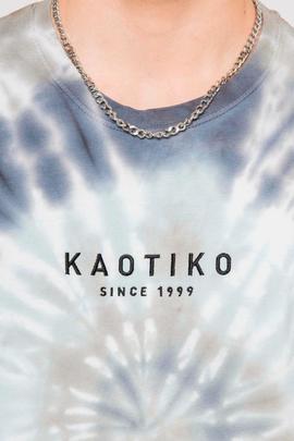 Camiseta Kaotiko TIE DYE ESPIRAL - Azul Blanco Arena