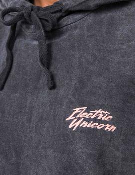 Sudadera Capucha Kaotiko WASHED UNICORN - Negro