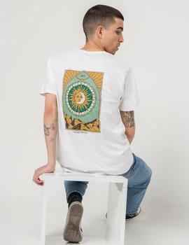 Camiseta Kaotiko WASHED SUN - Blanco