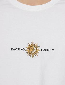 Camiseta Kaotiko WASHED SUN - Blanco