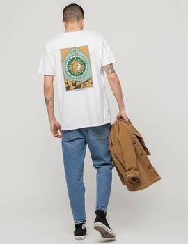 Camiseta Kaotiko WASHED SUN - Blanco