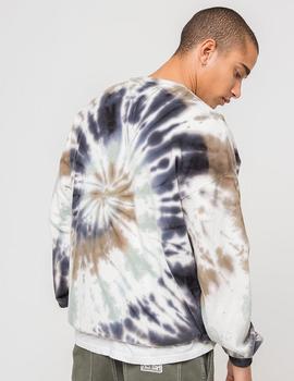 Sudadera Crew Kaotiko TIE DYE ESPIRAL - Azul Blanco Arena