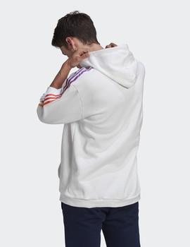 Sudadera Capucha Adidas SPRT SWEAT HOOD - Blanco Multicol