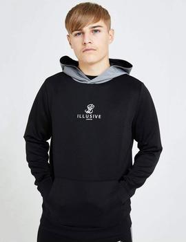 Sudadera Capucha Illusive London HYBRID - Black/Grey