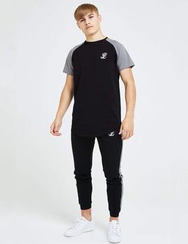 Camiseta Illusive London HYBRID RAGLAN - Black/Grey