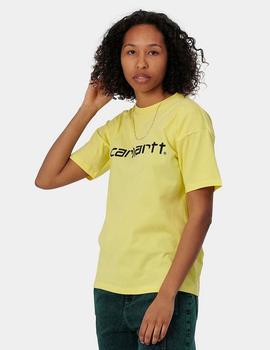 Camiseta Carhartt W' SCRIPT - Limoncello / Black