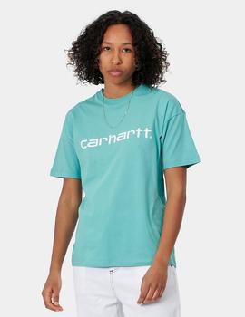 Camiseta Carhartt W' SCRIPT - Bondi / White