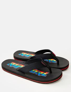 Chanclas RIP CURL BOB CUSH OPEN TOE - Black Red Blue