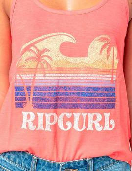 Camiseta RIP CURL GOLDEN STATE SINGLET - Coral