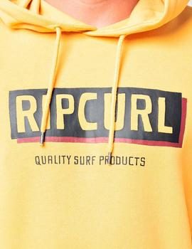 Sudadera Capucha BOXED POP OVER - Mustard