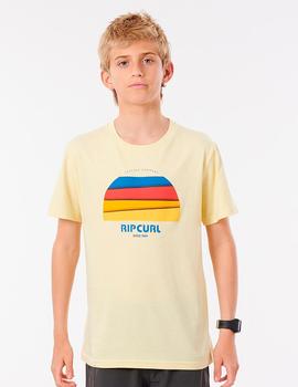 Camiseta RIP CURL JR HEY MUMA - Pale Yellow