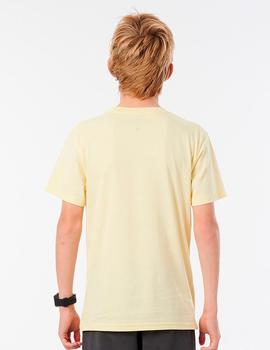 Camiseta RIP CURL JR HEY MUMA - Pale Yellow