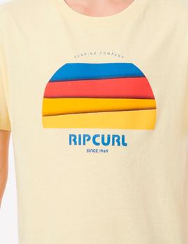 Camiseta RIP CURL JR HEY MUMA - Pale Yellow