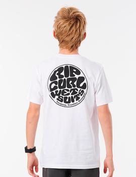 Camiseta RIP CURL JR WETTIE ICON - White