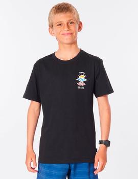 Camiseta RIP CURL JR SEARCH ICON - Black