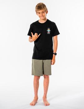 Camiseta RIP CURL JR SEARCH ICON - Black