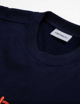 Sudadera Carhartt Sweatshirt - Dark navy clockwork