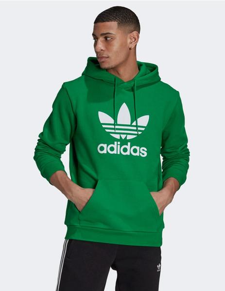 Sudadera ADIDAS con capucha TREFOIL Verde/Blanco