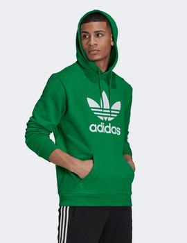 Sudadera ADIDAS con capucha TREFOIL - Verde/Blanco