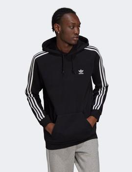 Sudadera ADIDAS con capucha 3-STRIPES - Negro