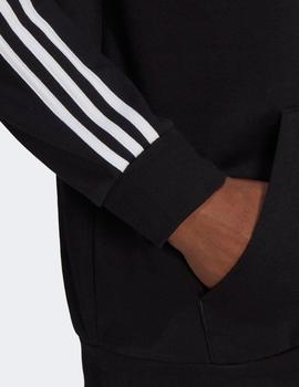 Sudadera ADIDAS con capucha 3-STRIPES - Negro