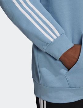 Sudadera ADIDAS con capucha 3-STRIPES - Azul Claro