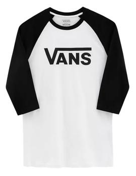 Camiseta VANS CLASSIC RAGLAN - White/Black