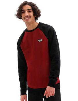 Sudadera VANS Crew RUTLAND III - Pomegranate/Black