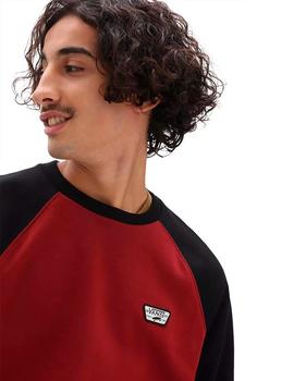 Sudadera VANS Crew RUTLAND III - Pomegranate/Black