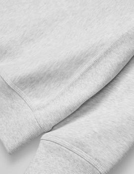 Sudadera CARHARTT WIP HALF ZIP AMERICAN SCRIPT - Ash Heather