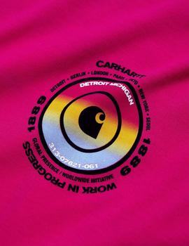 Camiseta Carhartt WORLDWIDE - Ruby pink